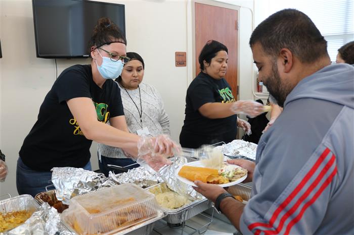PTO serving lunch